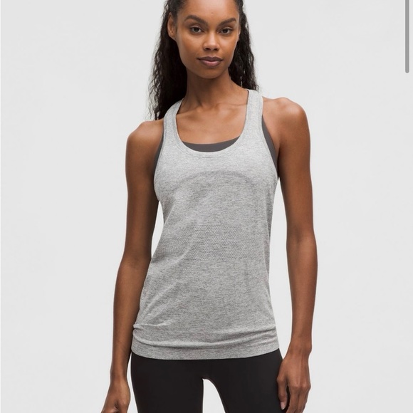 Lululemon Athletica Grey Swiftly Tech Racerback Tank Top size 8 - Picture 1 of 5